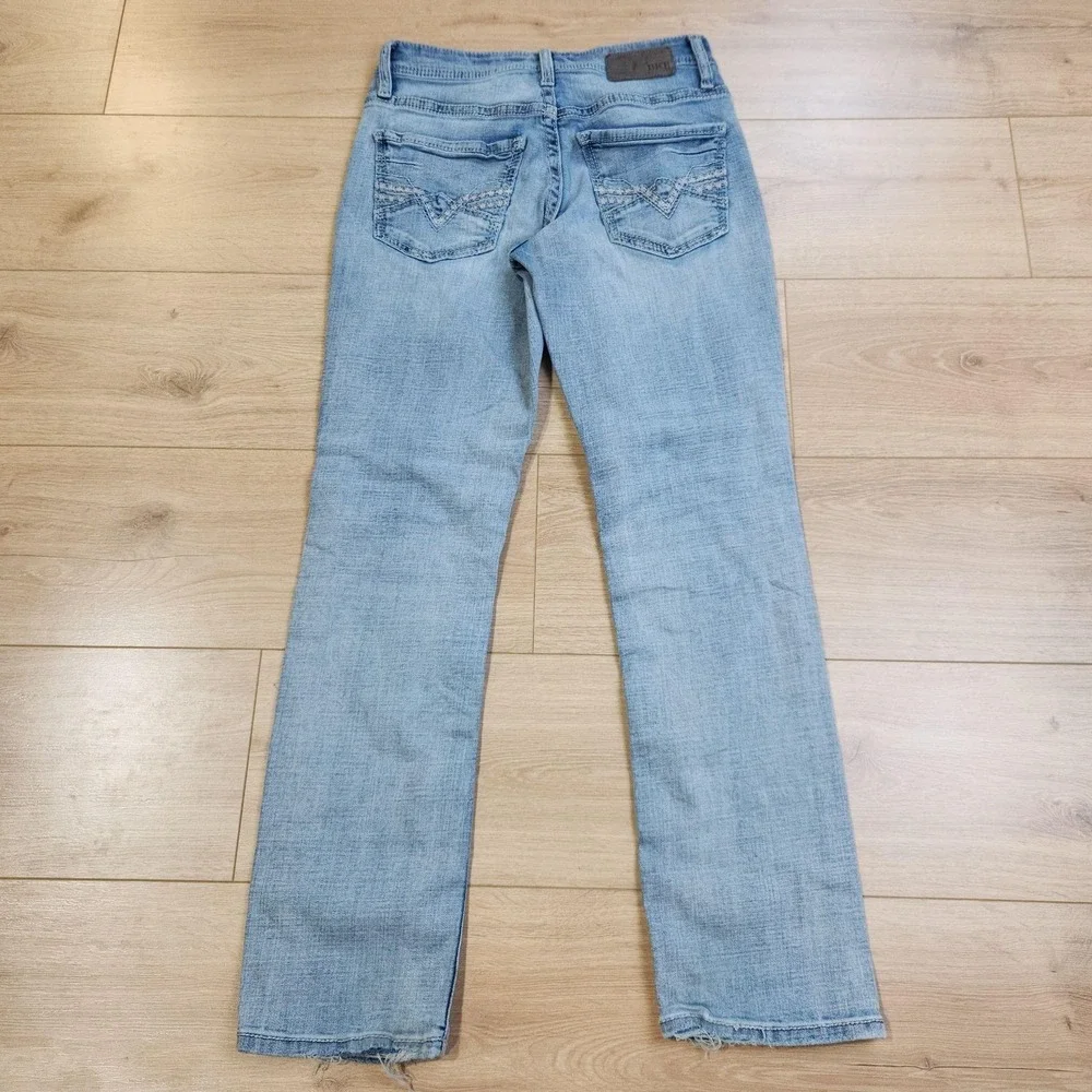 BKE Jake Straight Jeans Mens 28x30 Blue Light Wash Stretch Denim
